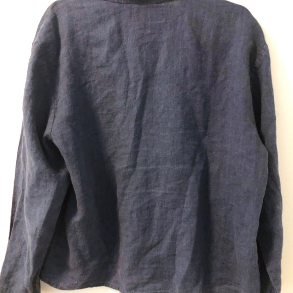 Flax linen utility casual blazer - Picture 2 of 3